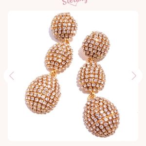 Frasier Sterling Disco Ball Earrings New